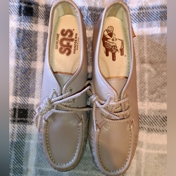 🆕SAS | Siesta Lace Up Leather Loafer Mocha Comfort Shoes Womens Size 9 Slim - Picture 9 of 13